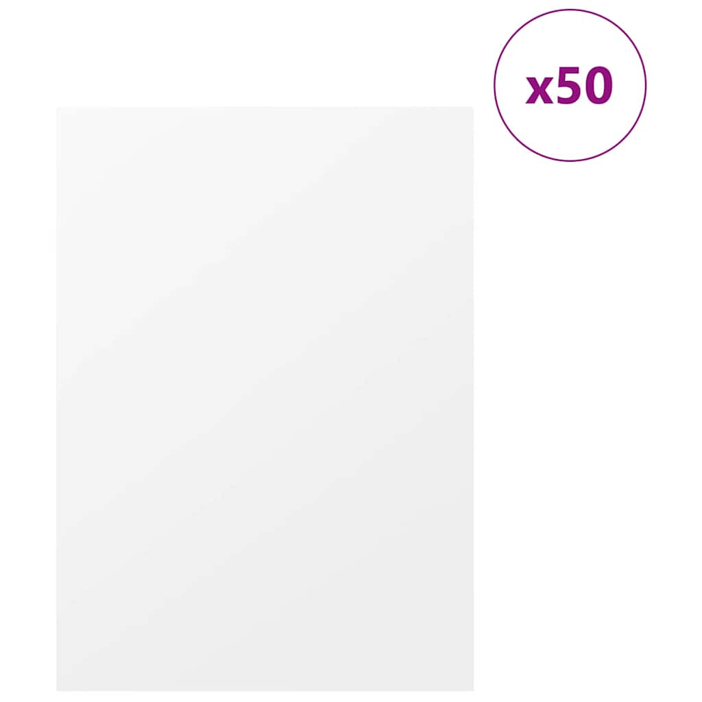 Dekorační Panely 50 Pcs Bílá 30 X 42 X 0.27 Cm Kompozitní Dřevo