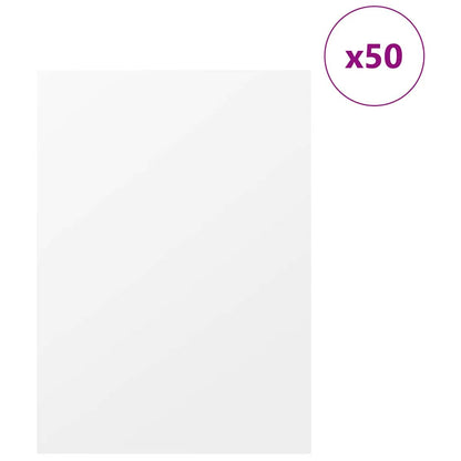 Dekorační Panely 50 Pcs Bílá 30 X 42 X 0.27 Cm Kompozitní Dřevo