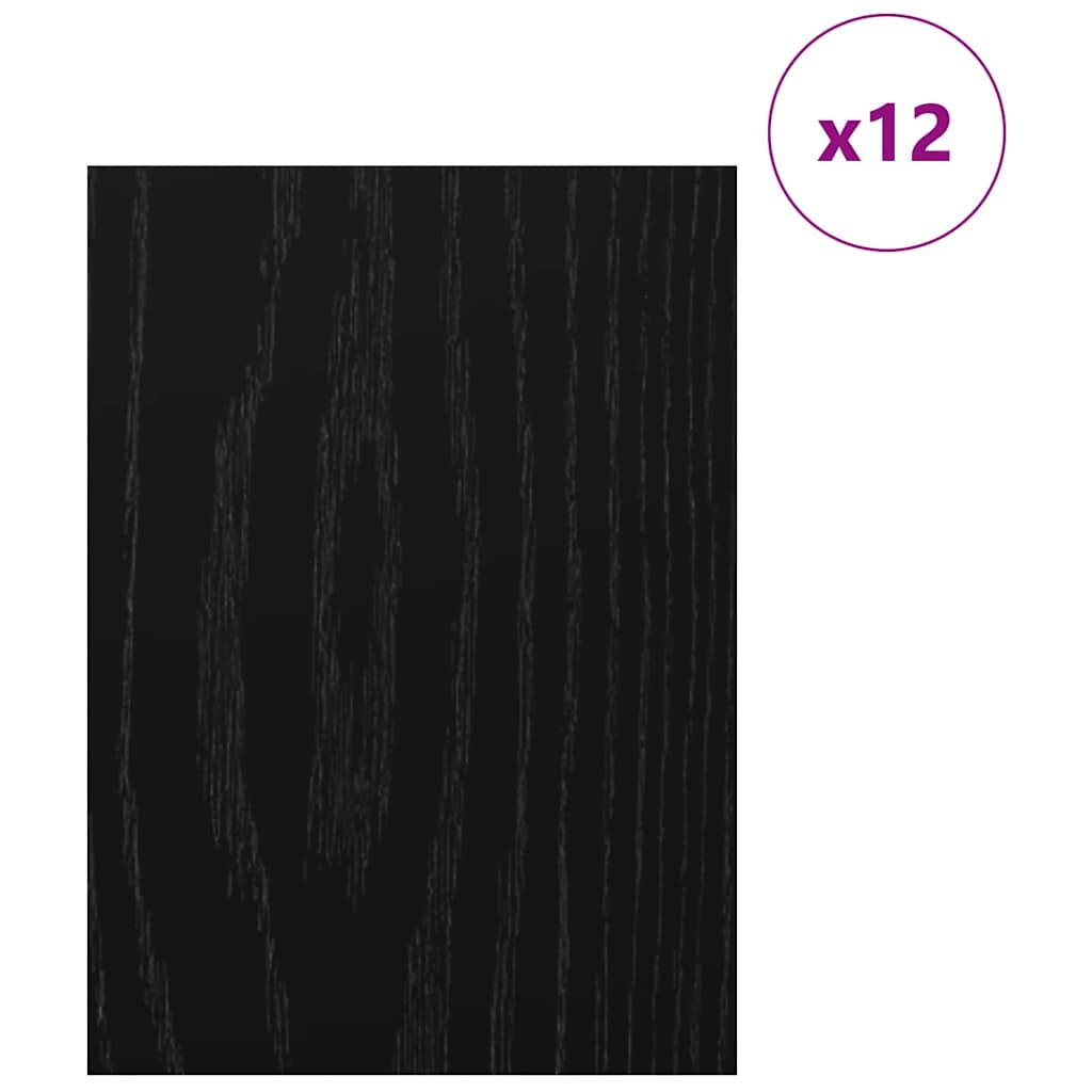 Dekorační Panely 12 Pcs Černý Dub 30 X 42 X 0.27 Cm