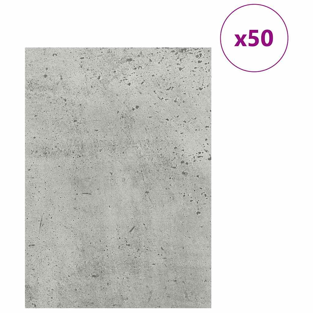 Dekorační Panely 50 Pcs Betonově Šedá 30 X 42 X 0.27 Cm