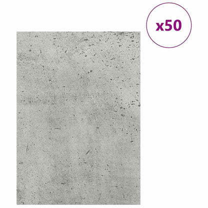 Dekorační Panely 50 Pcs Betonově Šedá 30 X 42 X 0.27 Cm