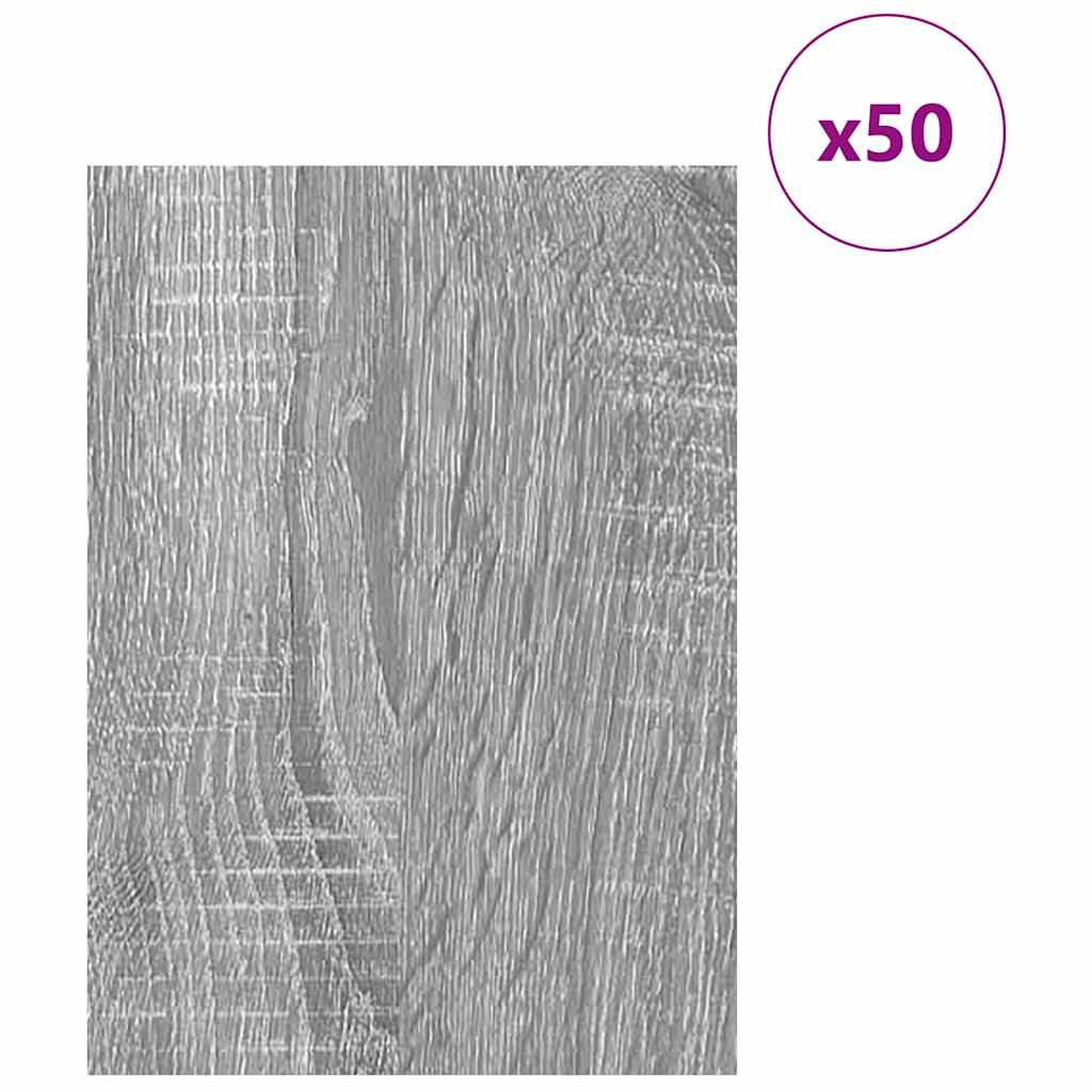 Dekorační Panely 50 Pcs Šedá Sonoma 30 X 42 X 0.27 Cm