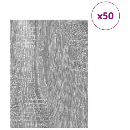 Dekorační Panely 50 Pcs Šedá Sonoma 30 X 42 X 0.27 Cm