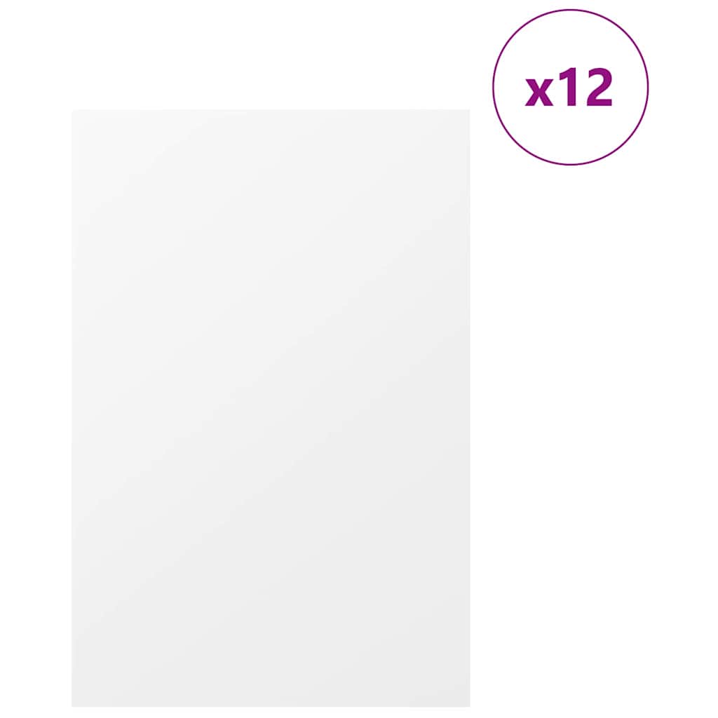 Dekorační Panely 12 Pcs Bílá 40 X 60 X 0,27 Cm Kompozitní Dřevo