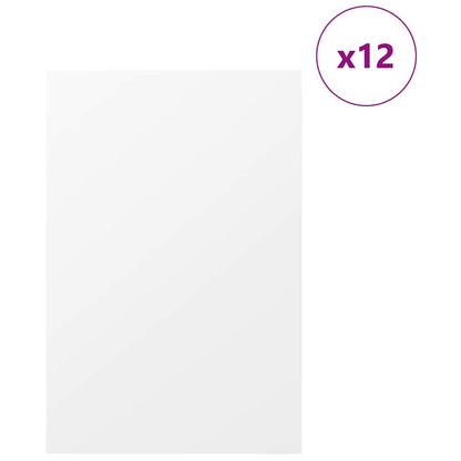 Dekorační Panely 12 Pcs Bílá 40 X 60 X 0,27 Cm Kompozitní Dřevo