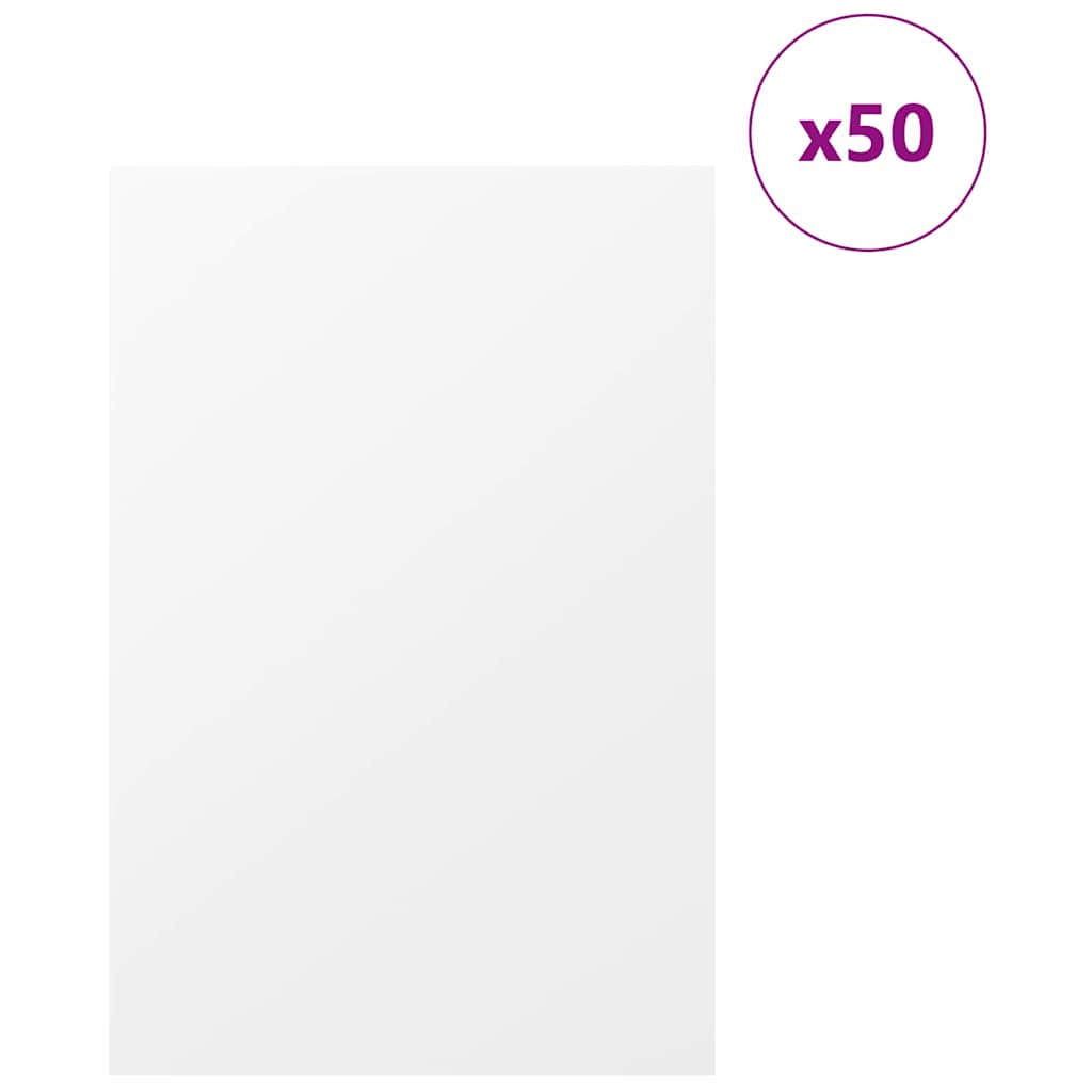 Dekorační Panely 50 Pcs Bílá 40 X 60 X 0,27 Cm Kompozitní Dřevo