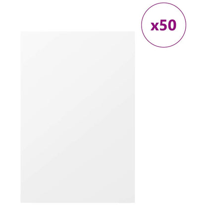 Dekorační Panely 50 Pcs Bílá 40 X 60 X 0,27 Cm Kompozitní Dřevo