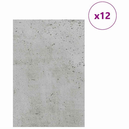 Dekorační Panely 12 Pcs Betonově Šedá 40 X 60 X 0,27 Cm