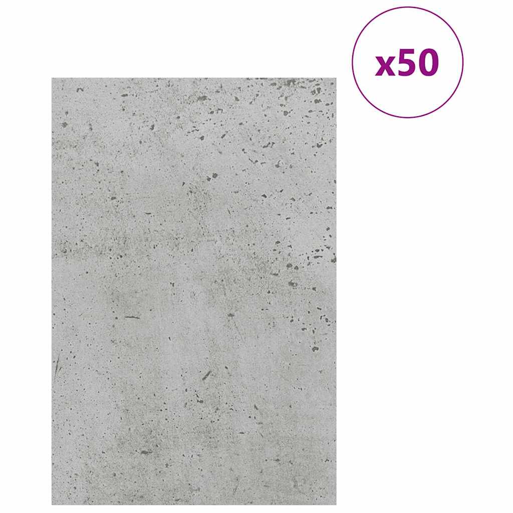 Dekorační Panely 50 Pcs Betonově Šedá 40 X 60 X 0,27 Cm