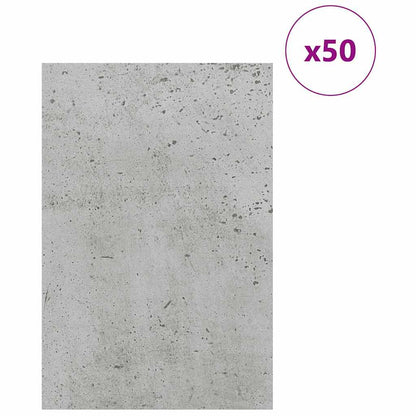 Dekorační Panely 50 Pcs Betonově Šedá 40 X 60 X 0,27 Cm