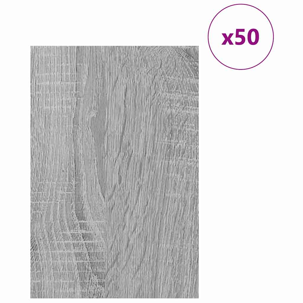 Dekorační Panely 50 Pcs Šedá Sonoma 40 X 60 X 0,27 Cm