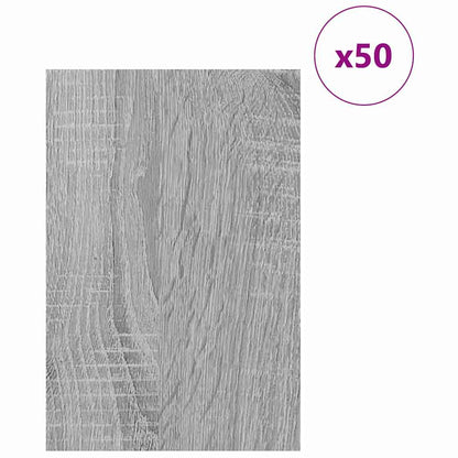 Dekorační Panely 50 Pcs Šedá Sonoma 40 X 60 X 0,27 Cm
