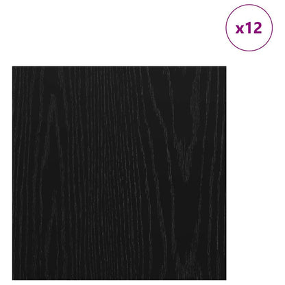 Dekorační Panely 12 Pcs Černý Dub 30 X 30 X 0.27 Cm