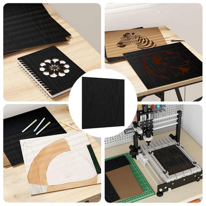 Dekorační Panely 50 Pcs Černý Dub 30 X 30 X 0.27 Cm
