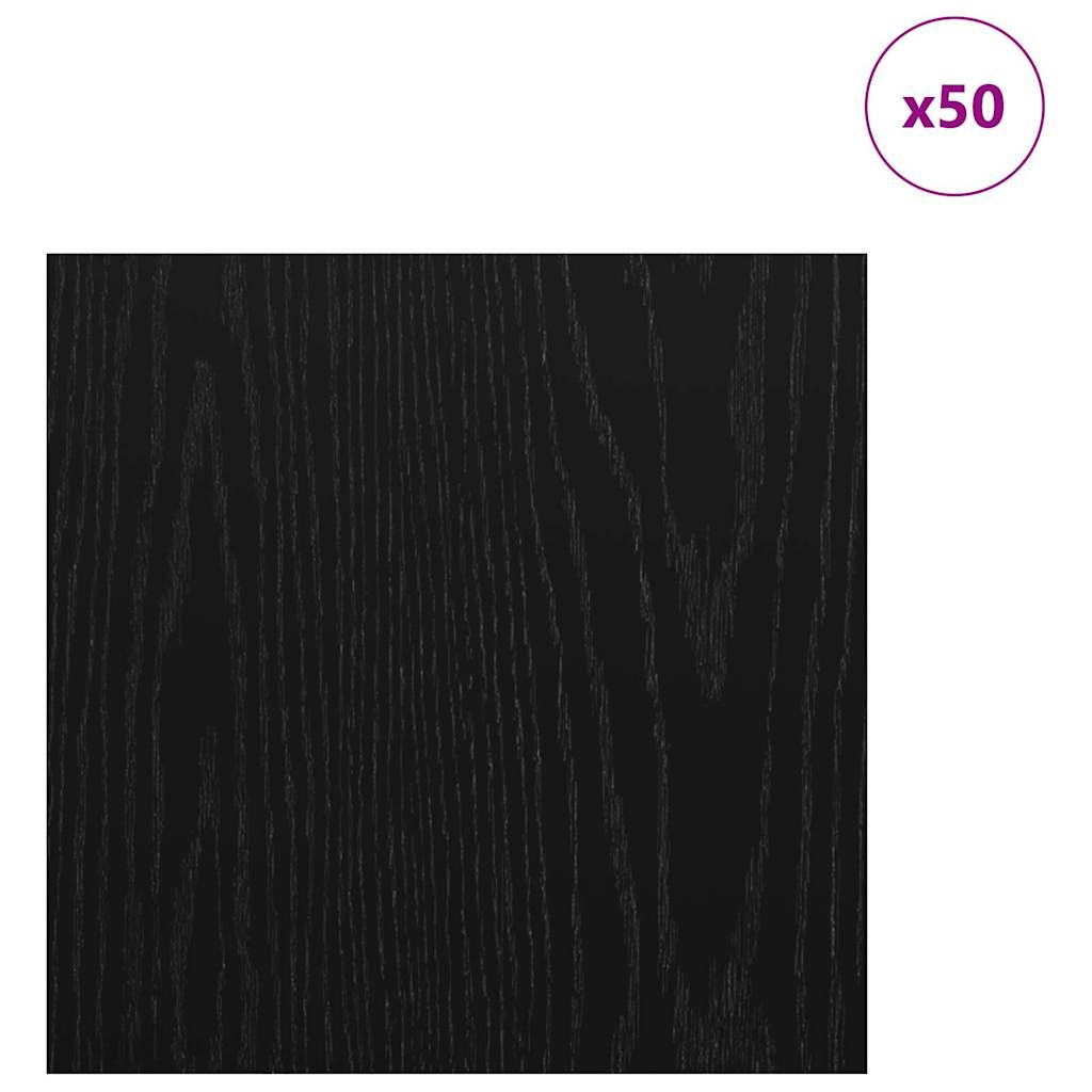 Dekorační Panely 50 Pcs Černý Dub 30 X 30 X 0.27 Cm