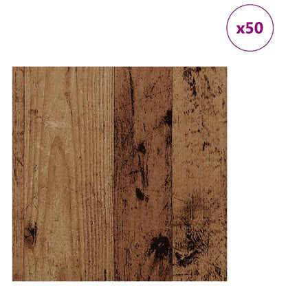 Dekorační Panely 50 Pcs Staré Dřevo 30 X 30 X 0.27 Cm