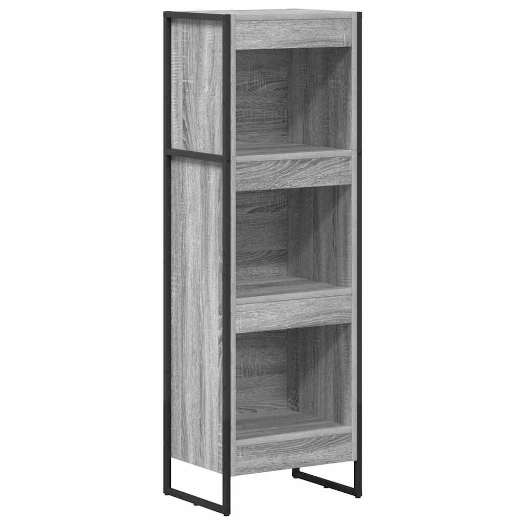 Knihovna 40 X 30 X 121 Cm Kompozitní Dřevo Šedá Sonoma