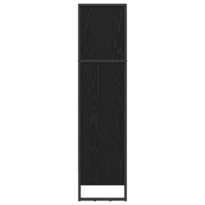 Knihovna 60 X 30 X 121 Cm Kompozitní Dřevo Černý Dub