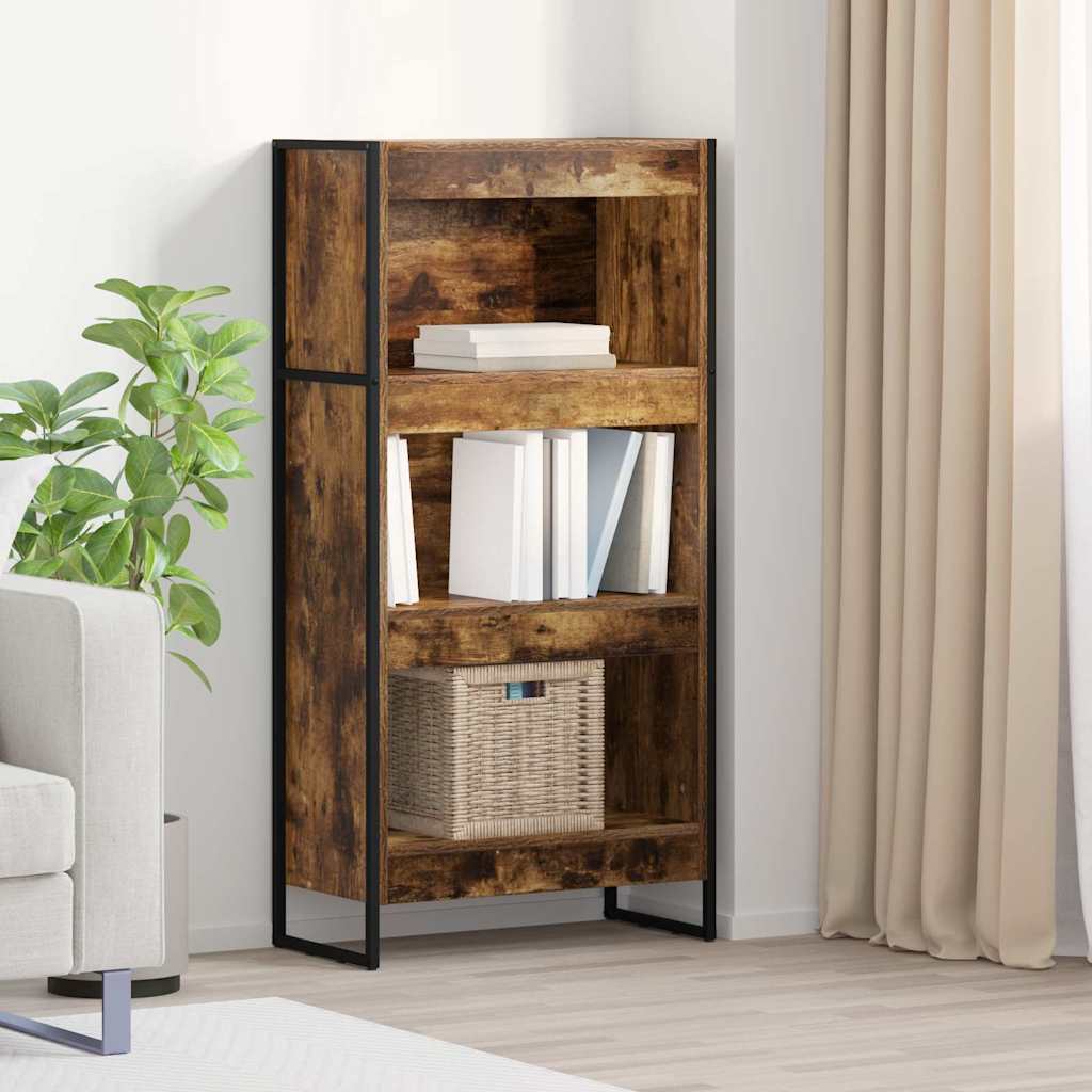 Knihovna 60 X 30 X 121 Cm Kompozitní Dřevo Kouřový Dub