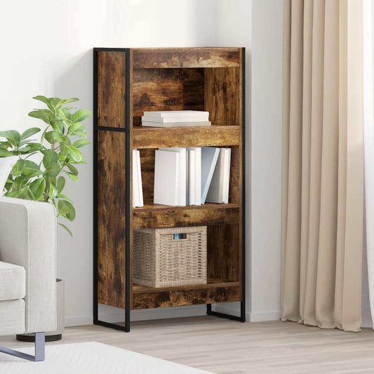 Knihovna 60 X 30 X 121 Cm Kompozitní Dřevo Kouřový Dub
