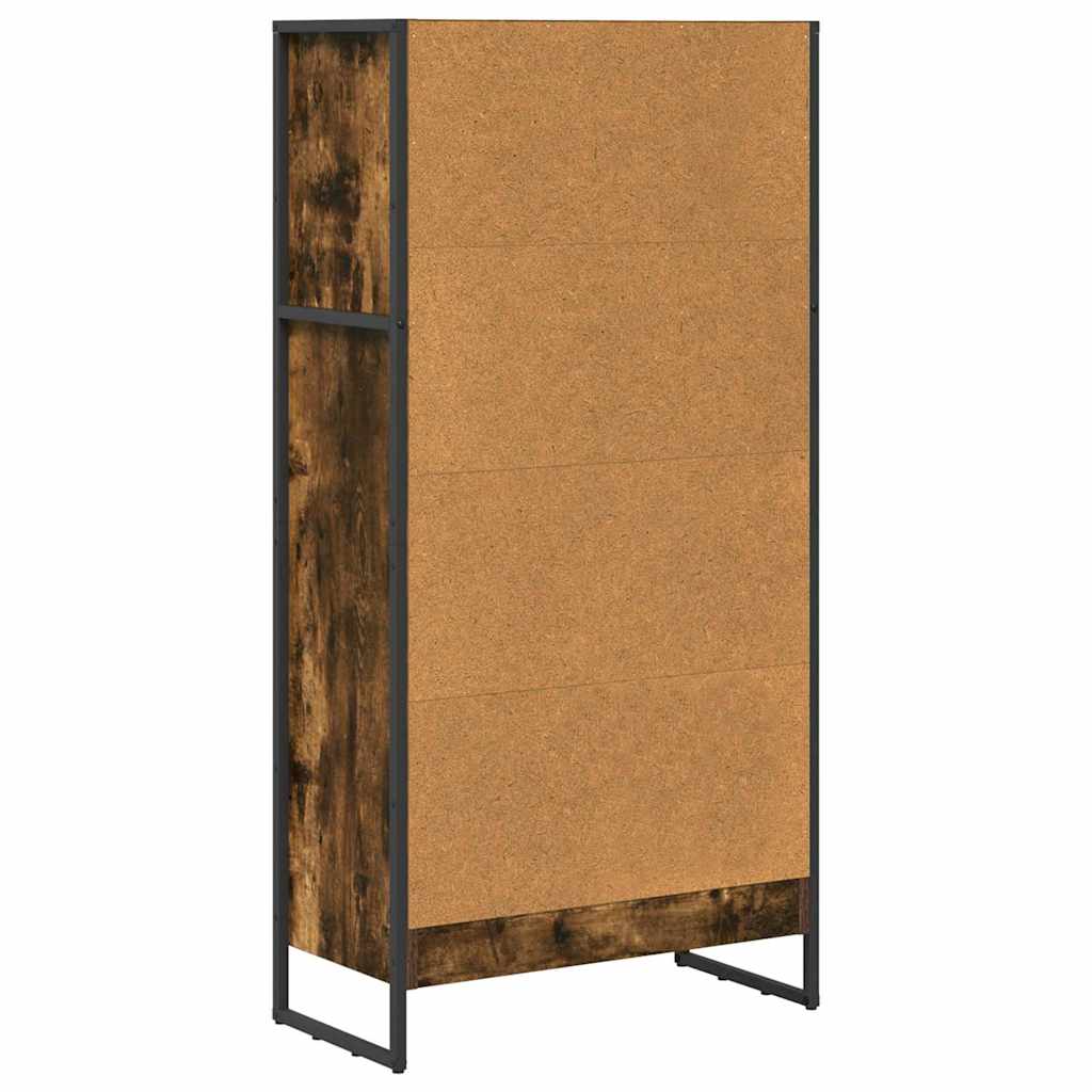 Knihovna 60 X 30 X 121 Cm Kompozitní Dřevo Kouřový Dub