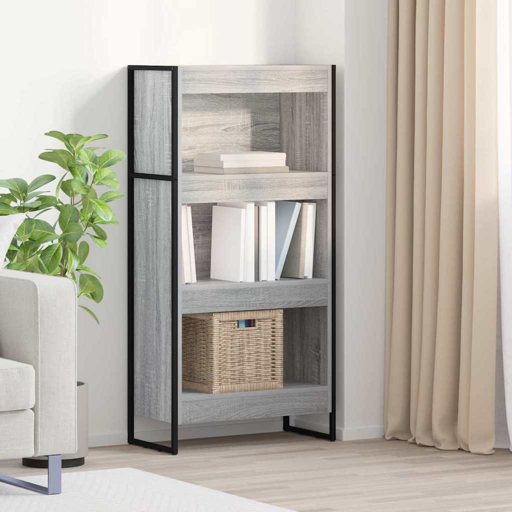 Knihovna 60 X 30 X 121 Cm Kompozitní Dřevo Šedá Sonoma
