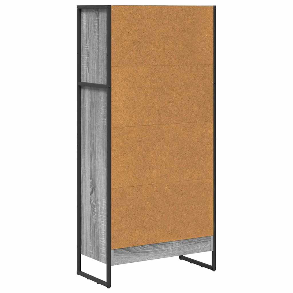 Knihovna 60 X 30 X 121 Cm Kompozitní Dřevo Šedá Sonoma