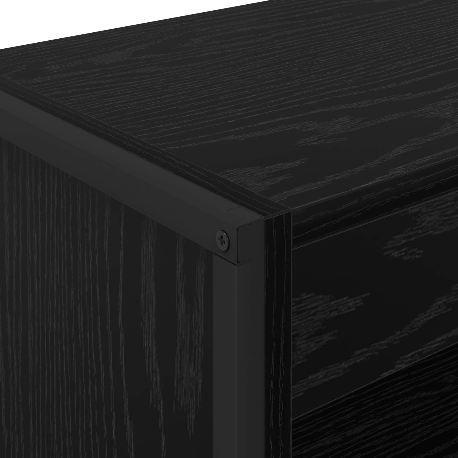 Knihovna 60 X 30 X 155 Cm Kompozitní Dřevo Černý Dub