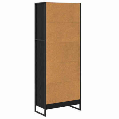 Knihovna 60 X 30 X 155 Cm Kompozitní Dřevo Černý Dub