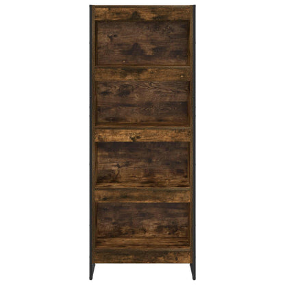 Knihovna 60 X 30 X 155 Cm Kompozitní Dřevo Kouřový Dub