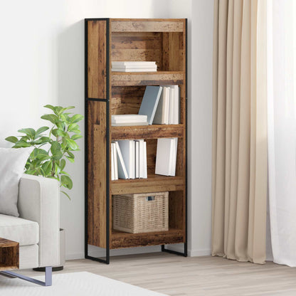 Knihovna 60 X 30 X 155 Cm Kompozitní Dřevo Staré Dřevo