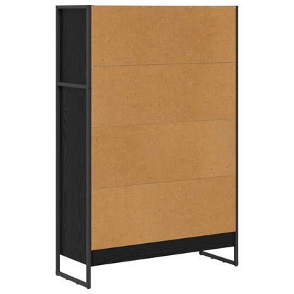 Knihovna 80 X 30 X 121 Cm Kompozitní Dřevo Černý Dub