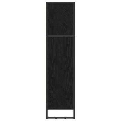 Knihovna 80 X 30 X 121 Cm Kompozitní Dřevo Černý Dub
