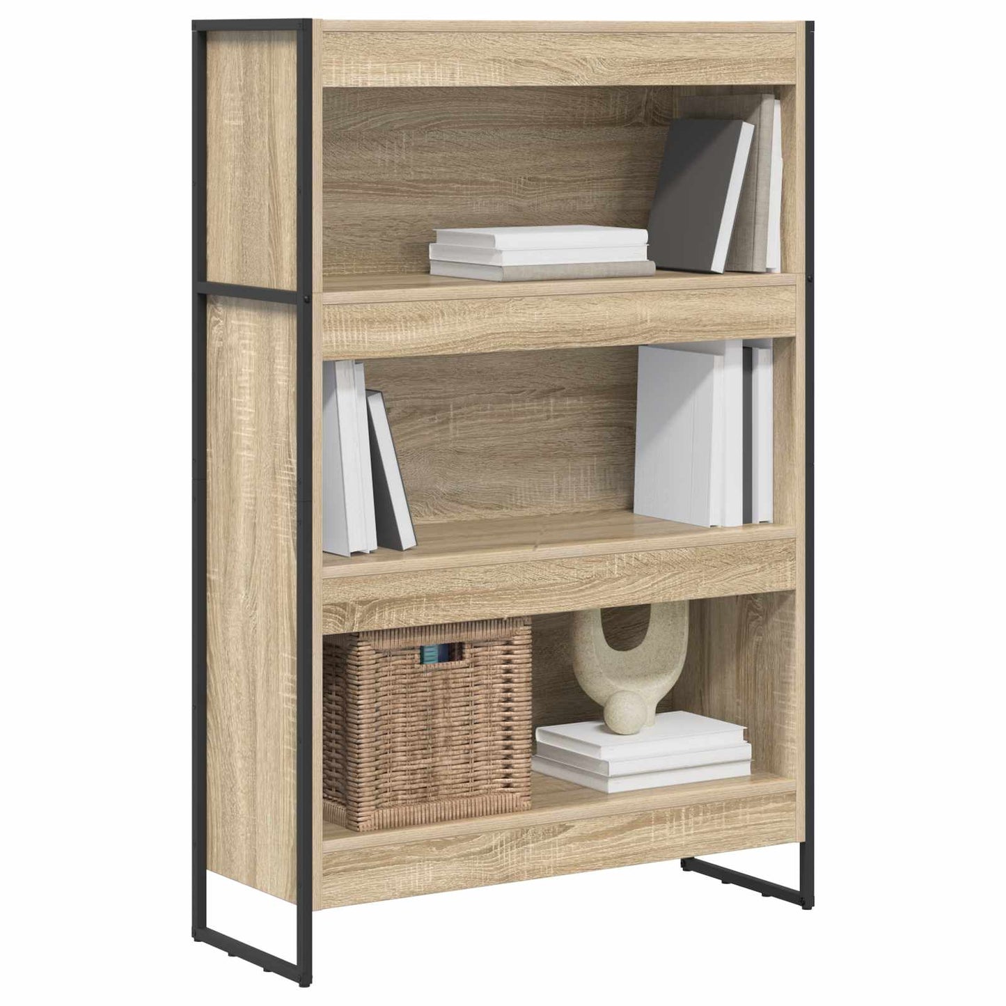 Knihovna 80 X 30 X 121 Cm Kompozitní Dřevo Sonoma