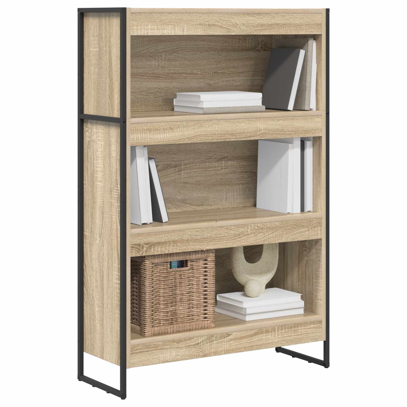 Knihovna 80 X 30 X 121 Cm Kompozitní Dřevo Sonoma