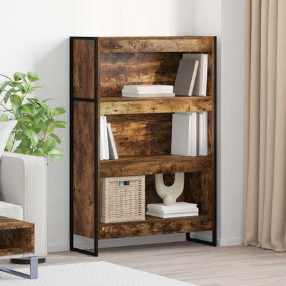 Knihovna 80 X 30 X 121 Cm Kompozitní Dřevo Kouřový Dub
