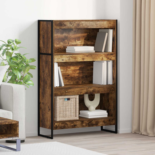 Knihovna 80 X 30 X 121 Cm Kompozitní Dřevo Kouřový Dub