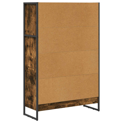 Knihovna 80 X 30 X 121 Cm Kompozitní Dřevo Kouřový Dub