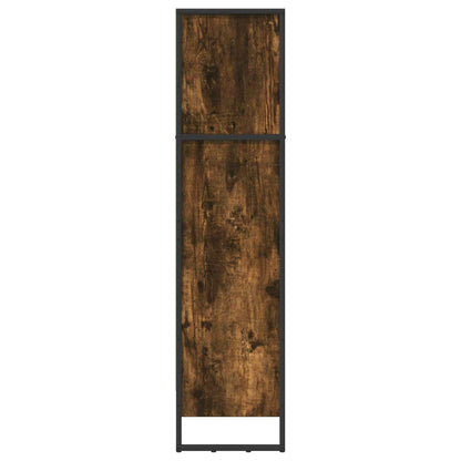 Knihovna 80 X 30 X 121 Cm Kompozitní Dřevo Kouřový Dub