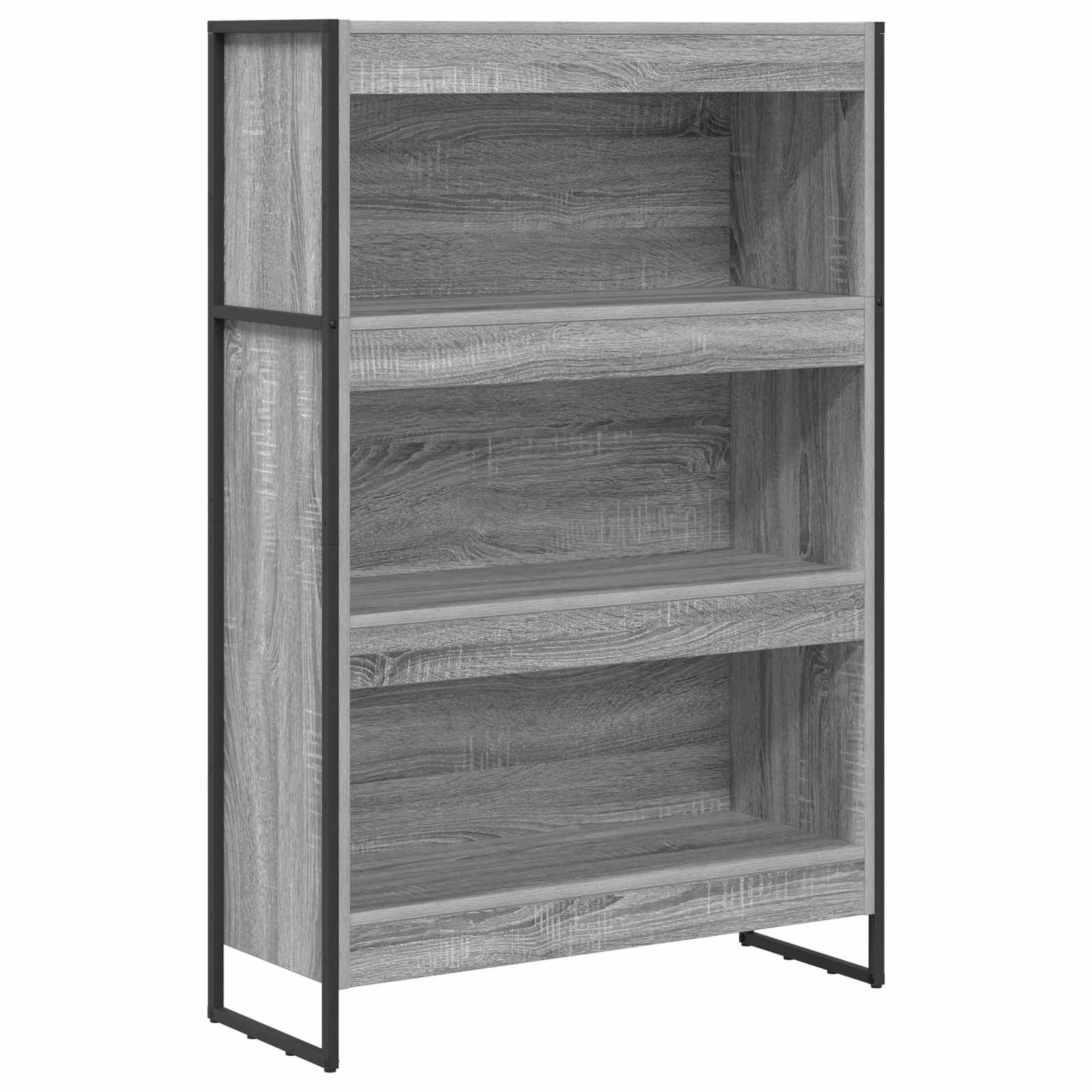 Knihovna 80 X 30 X 121 Cm Kompozitní Dřevo Šedá Sonoma
