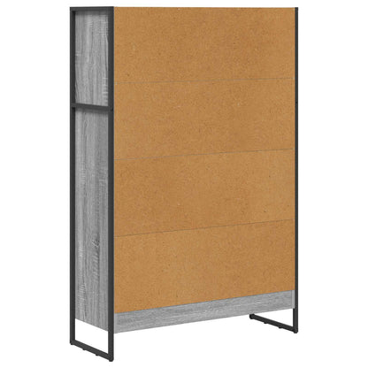 Knihovna 80 X 30 X 121 Cm Kompozitní Dřevo Šedá Sonoma