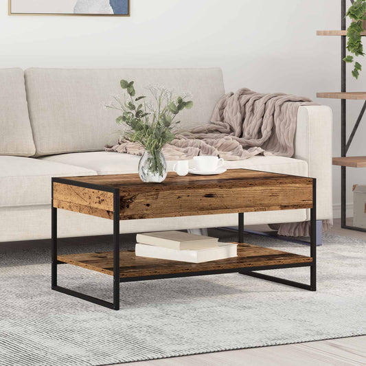 Konferenční Stolek Staré Dřevo 80 X 50 X 40 Cm Kompozitní Dřevo