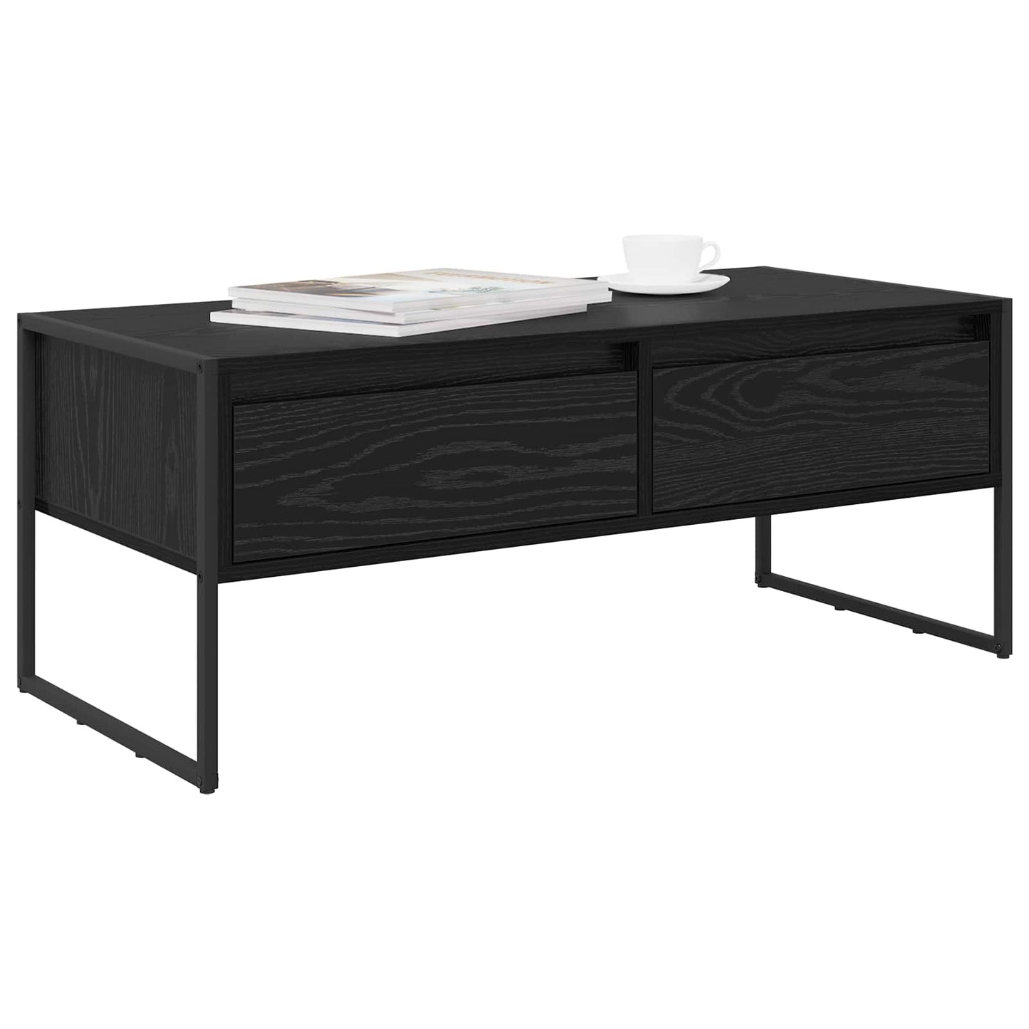 Konferenční Stolek Černý Dub 100 X 46 X 40 Cm Kompozitní Dřevo