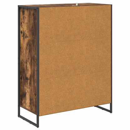 Skříň Na Obuv Kouřový Dub 79 X 36 X 100 Cm Kompozitní Dřevo