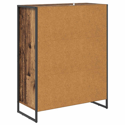 Skříň Na Obuv Staré Dřevo 79 X 36 X 100 Cm Kompozitní Dřevo