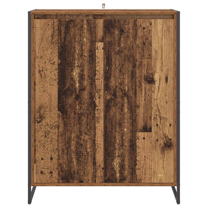Skříň Na Obuv Staré Dřevo 79 X 36 X 100 Cm Kompozitní Dřevo