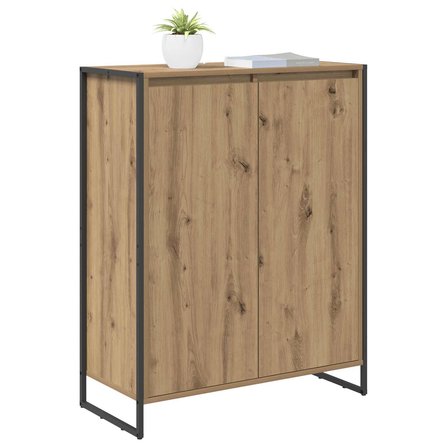 Skříň Na Obuv Umělecký Dub 79 X 36 X 100 Cm Kompozitní Dřevo