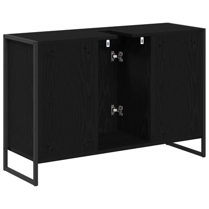 Koupelnová Skříň Černý Dub 90 X 30 X 60 Cm Kompozitní Dřevo