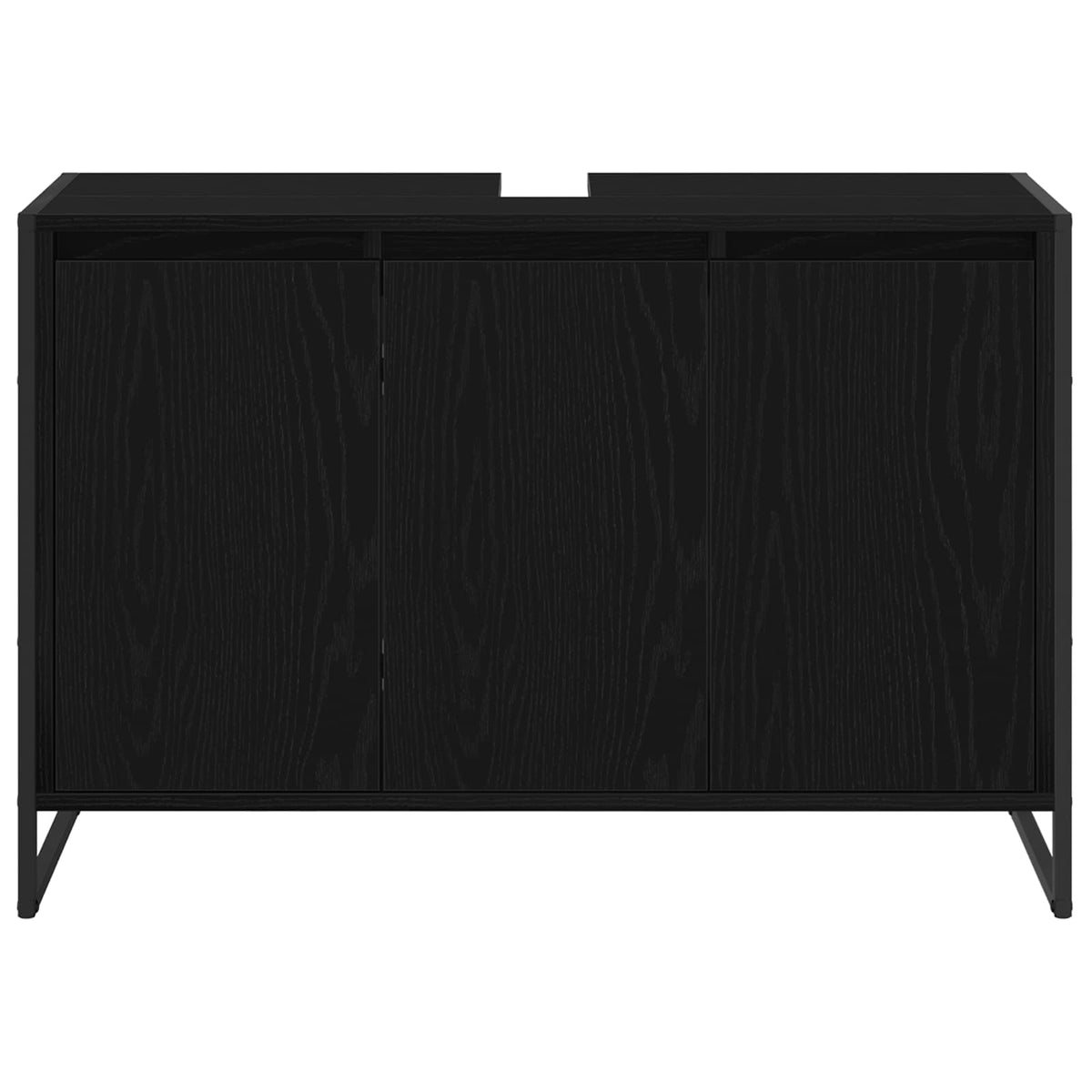 Koupelnová Skříň Černý Dub 90 X 30 X 60 Cm Kompozitní Dřevo