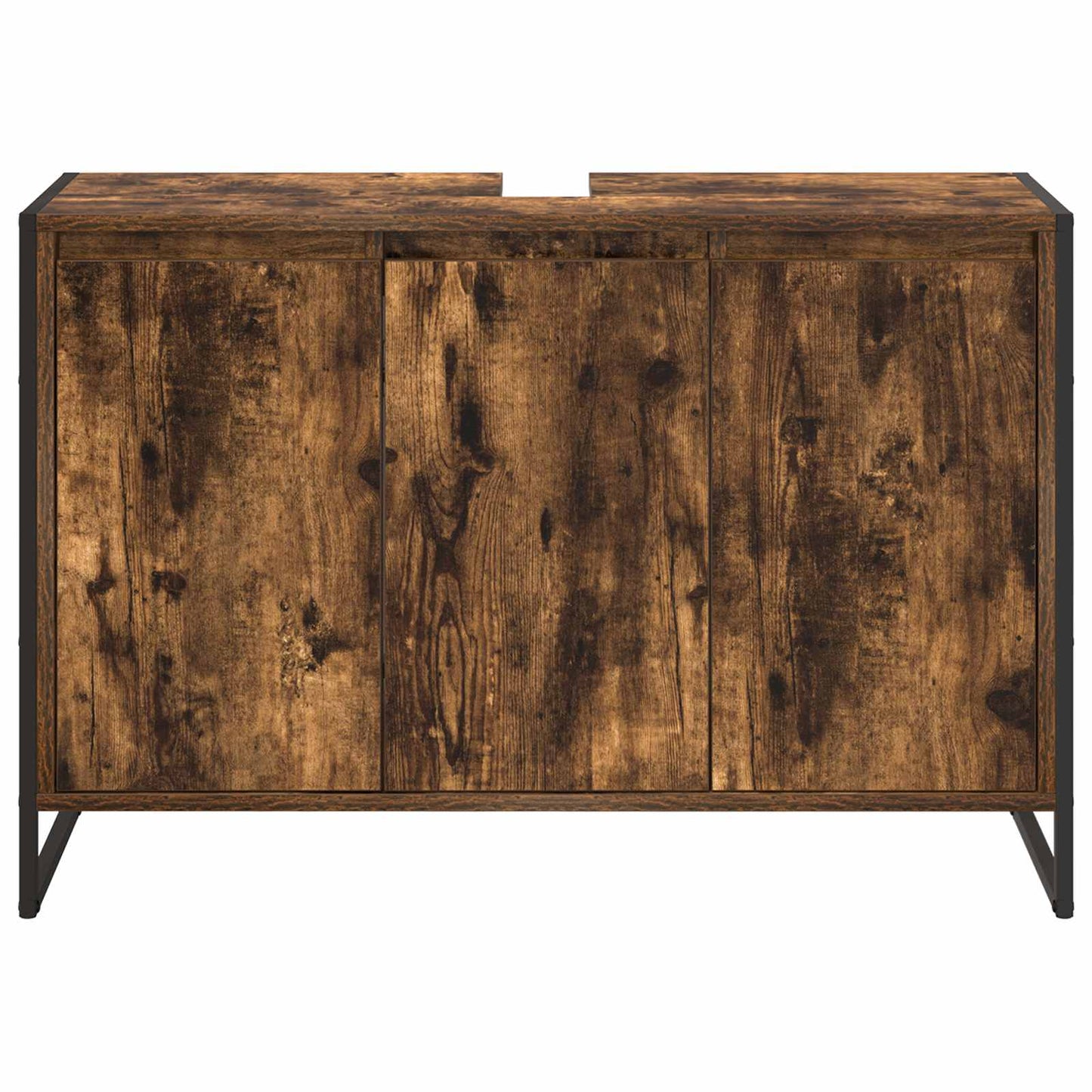 Koupelnová Skříň Kouřový Dub 90 X 30 X 60 Cm Kompozitní Dřevo